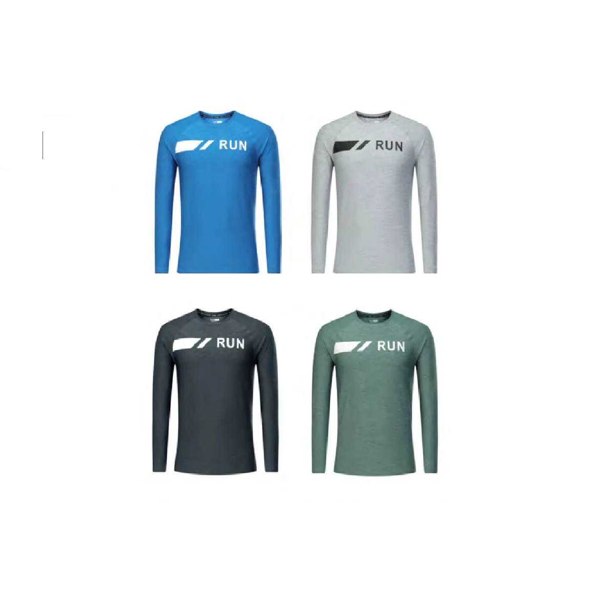 Men's Running Long Sleeve T-Shirt - Stock Style 2 1