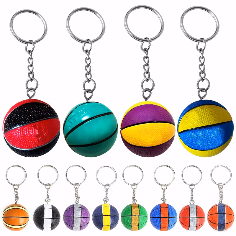 Full Color Dying Mini Basketball Keychains