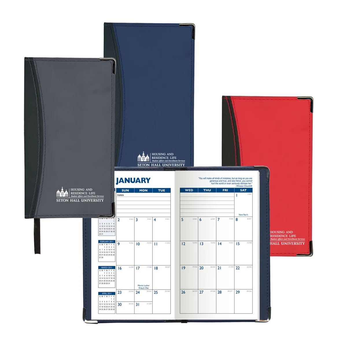 Monthly Ascot 2 Tone Vinyl Soft Cover Planner /1 Color 1