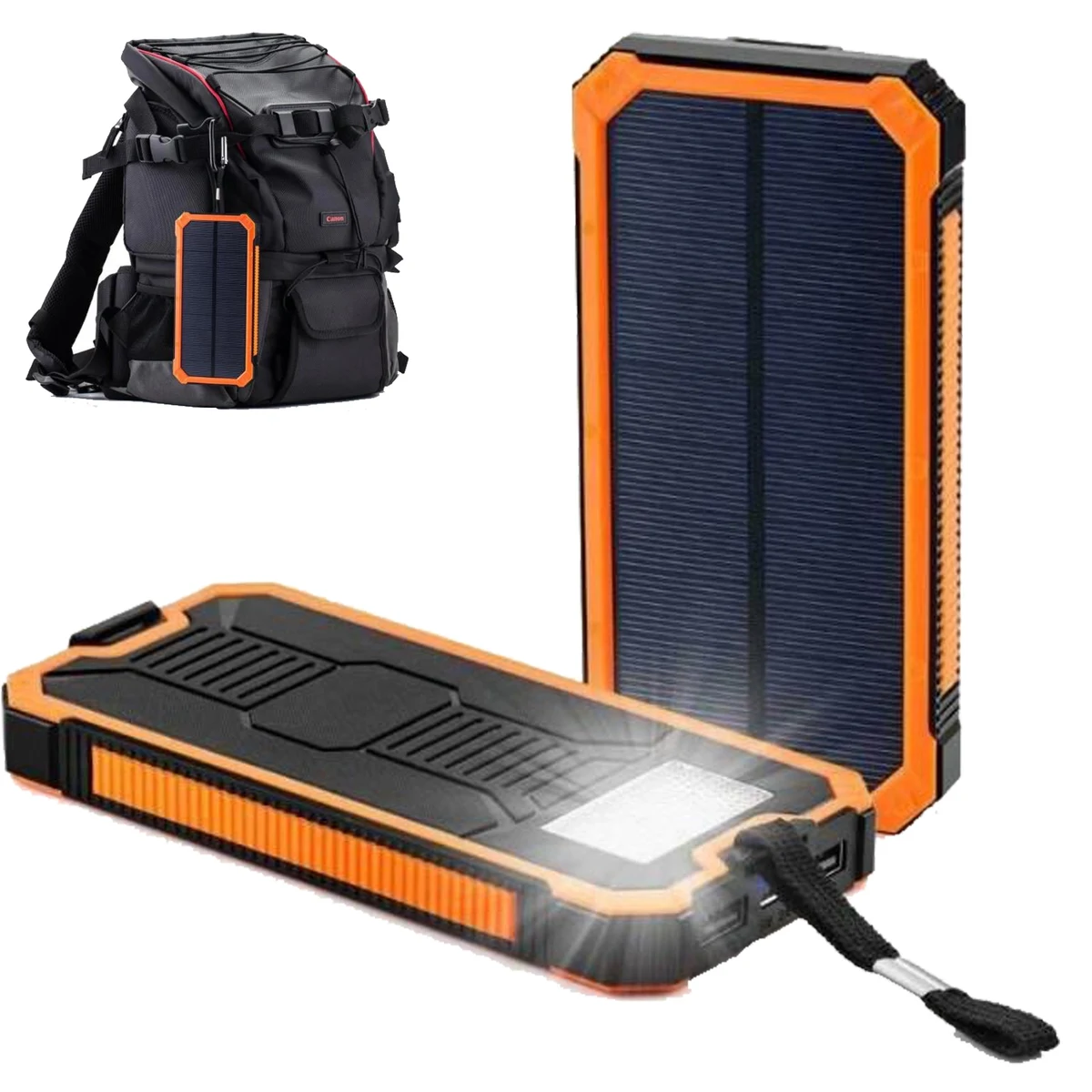 3 in 1 Outdoor Camping Waterproof Solar Charger w/ Carabiner 1