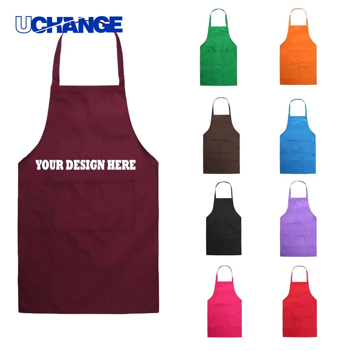 Waterproof Kitchen Cooking Apron with Pockets 1