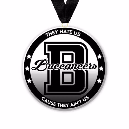 Acrylic Circle Medallions: Buccaneers 3" Size, .25