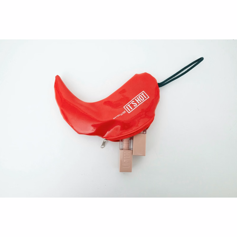 Chili Shaped Zippered Pouch