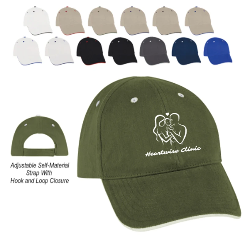Customizable 100% Brush Cotton Cap 1