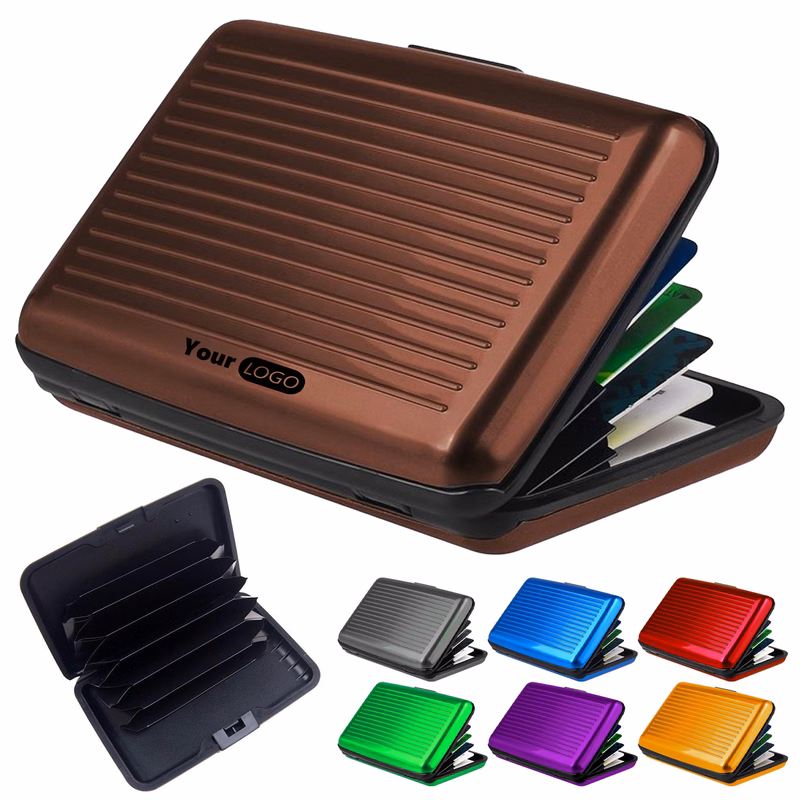 Aluminum Rfid Shielded Color Wallet Credit Card Holder