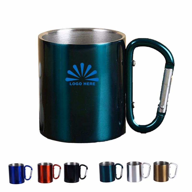 Stainless Steel Carabiner Handle Mug