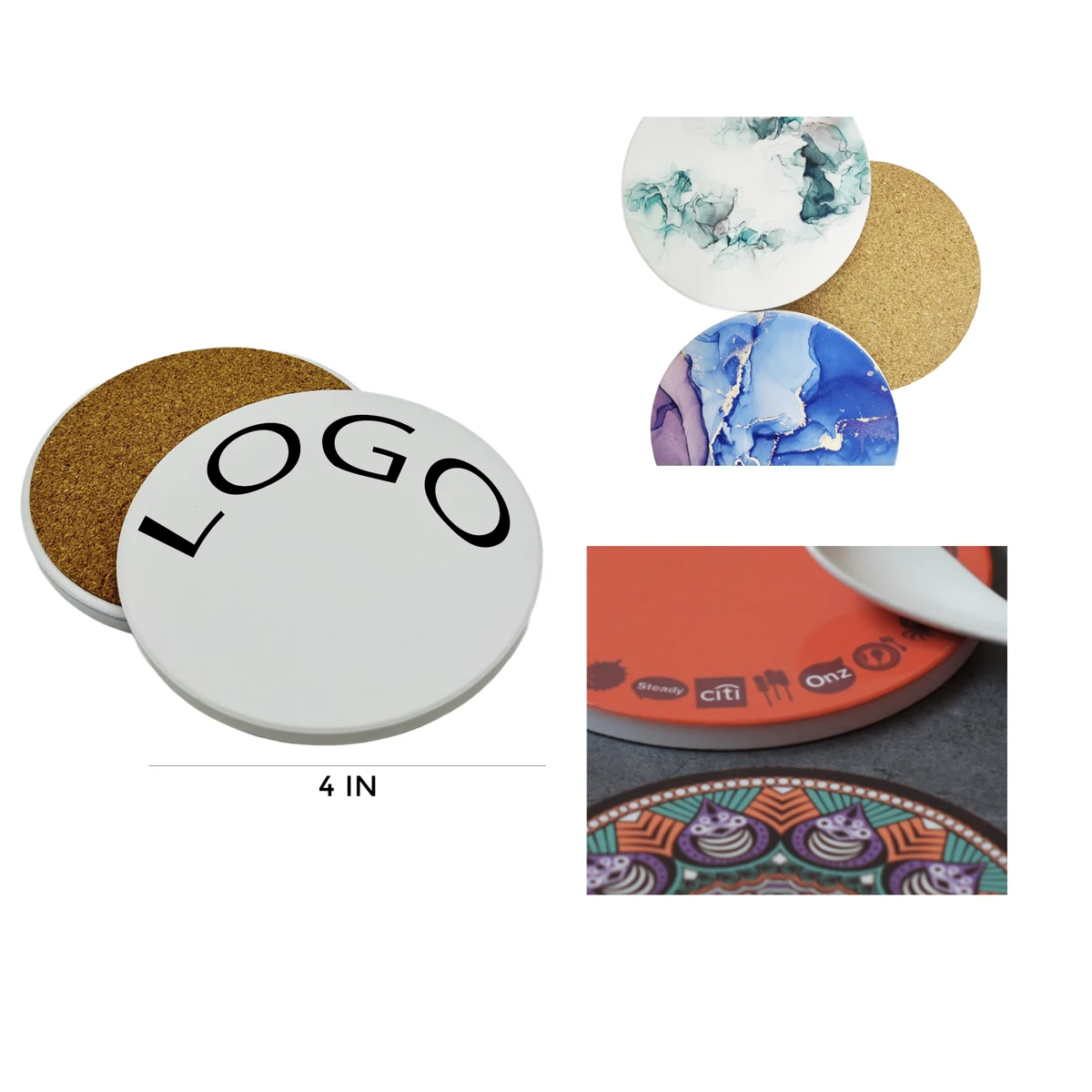 MOQ 1 PCS Heat - Resistant Ceramic Coaster 1