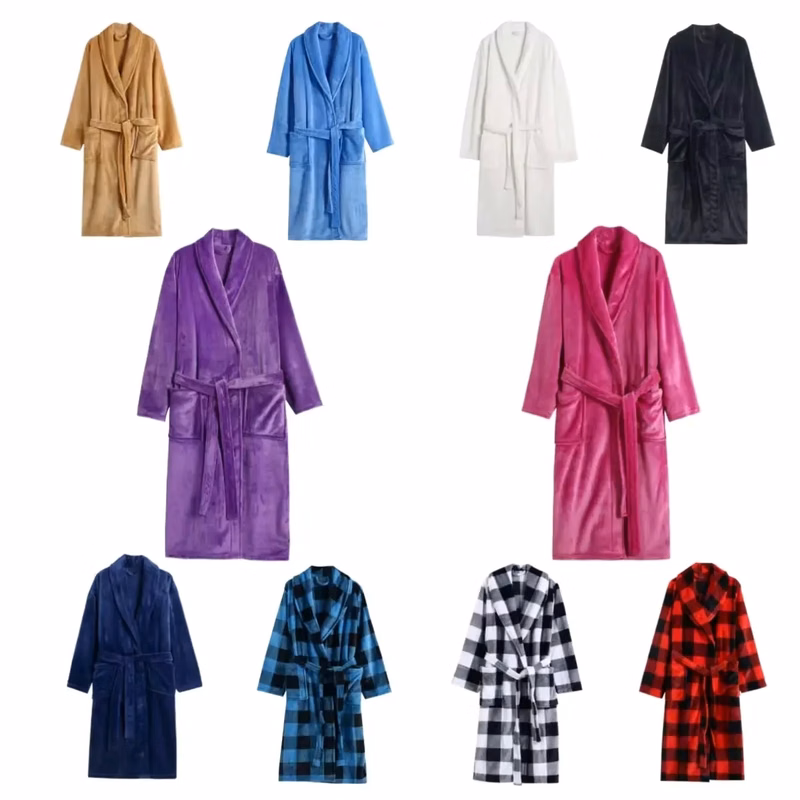 100% Turkish Cotton Wine Red Terry Kimono Bathrobe
