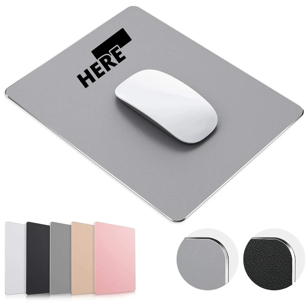 Hard Metal Aluminum Mouse Pad 1
