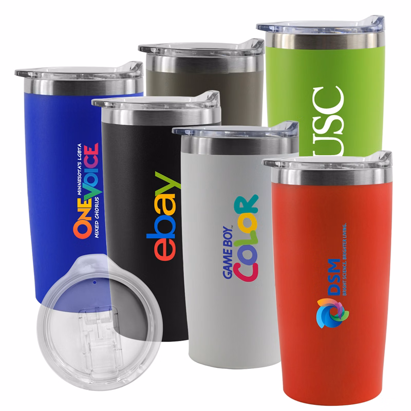 20 Oz. Marin Double Wall Stainless Steel Vacuum Tumbler (Black)