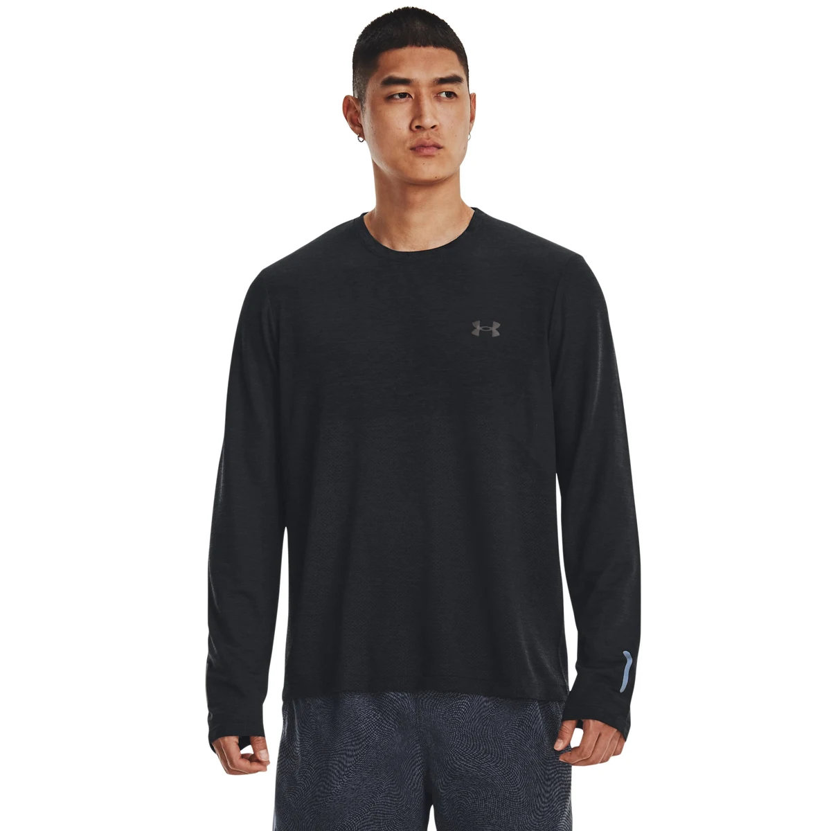 UA Seamless Stride Men's Long Sleeve, custom athletic wear with logo imprint 1