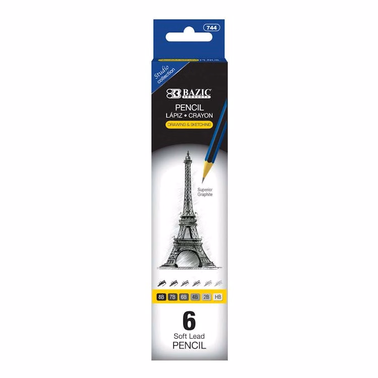Drawing & Sketching Art Pencil Set - Assorted 6 Pack