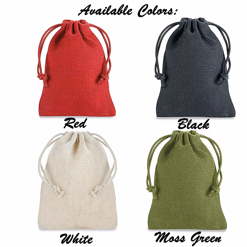 4" x 6" Deluxe Burlap Drawstring Bag.