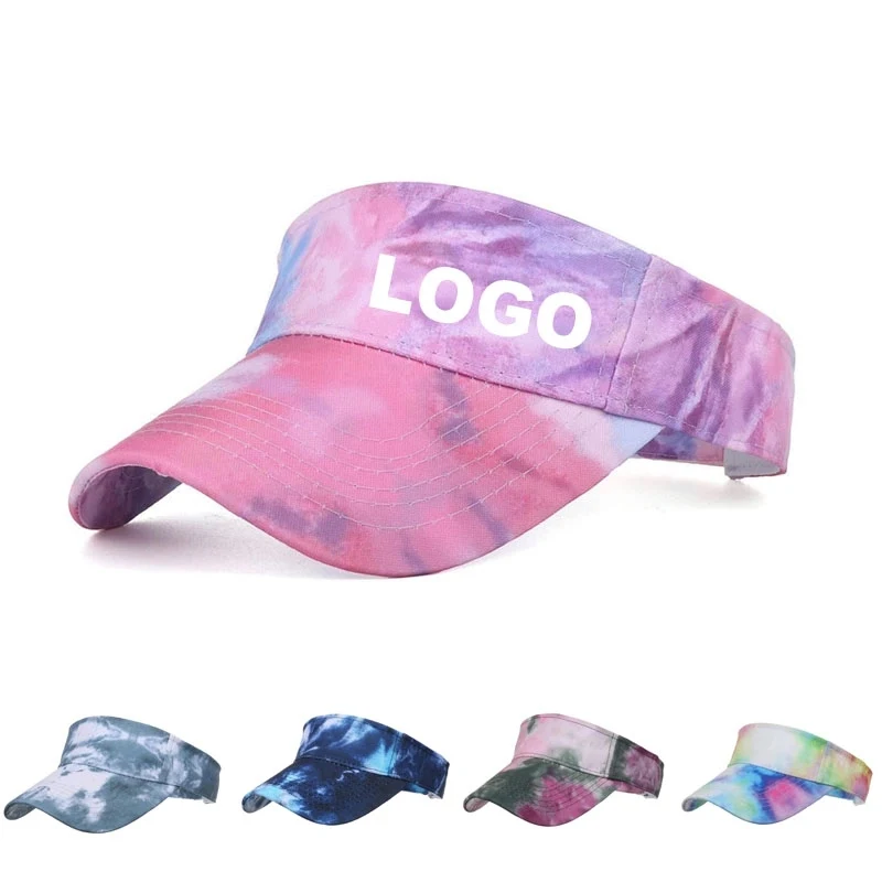 Custom tie-dyed Sun Visor Caps for Unisex 1