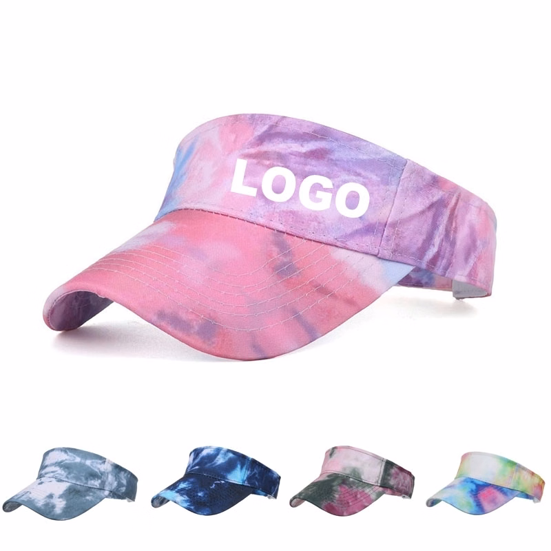 Custom tie-dyed Sun Visor Caps for Unisex