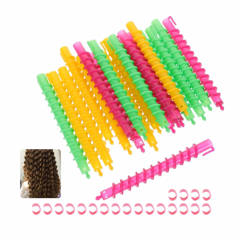 Spiral Curl Hair Styling Rods (21 Pieces)