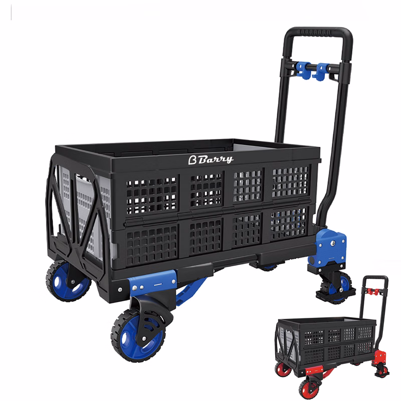 Household Foldable Portable Hand Cart W/ Basket