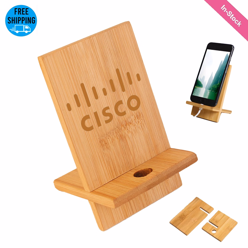 Bamboo Portable Cell Phone Stand for Desk