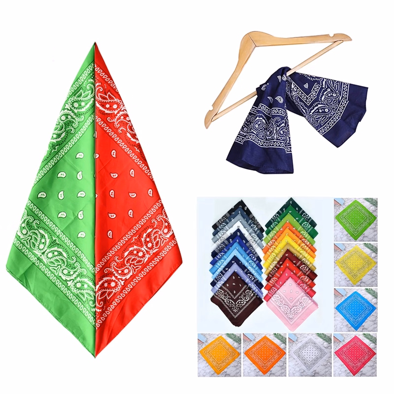 Polyester Square Sporting Bandana MOQ 100PCS