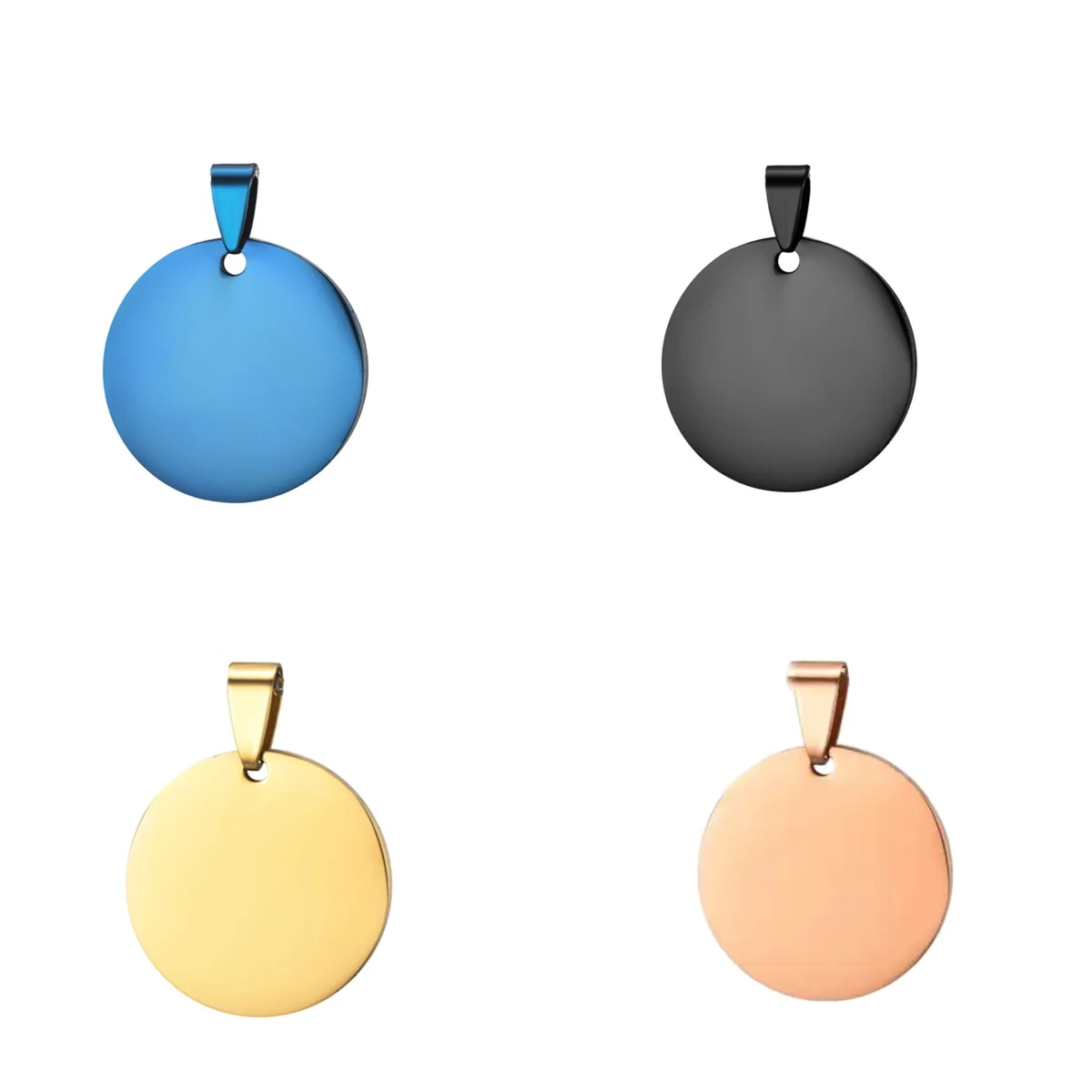 Round Design Stainless Steel Pet Tag 1