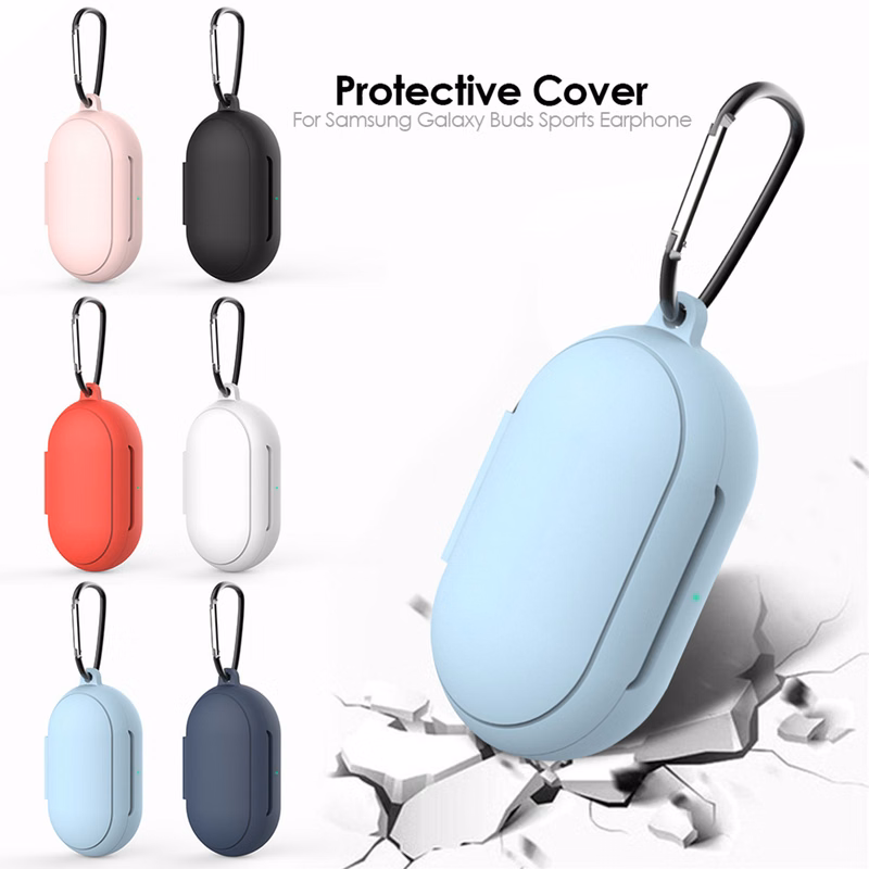 Silicone Earphone Storage Case With Carabiner