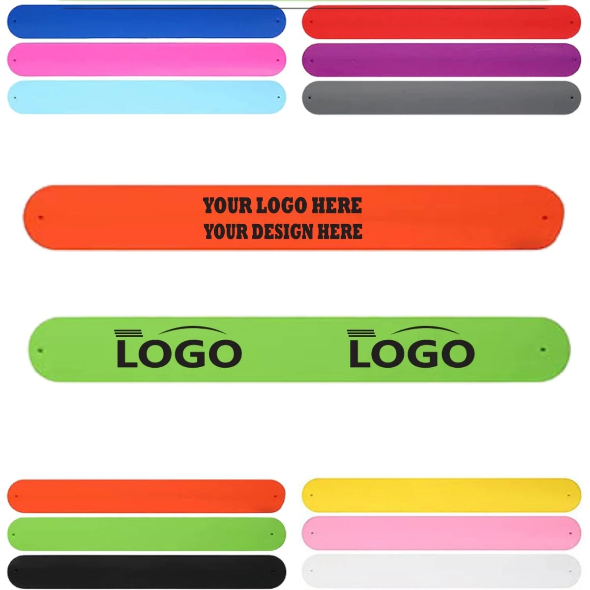 Custom Logo Silicone Slap Bracelet With Printed Design 1
