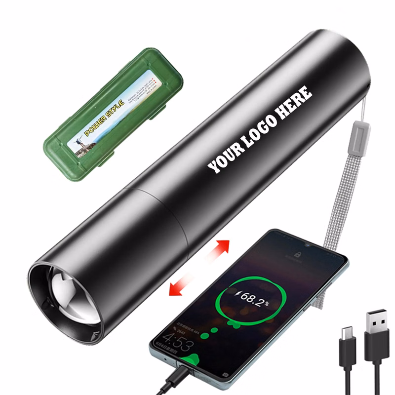 Outdoor 2-In-1 Flashlight Charging Bank MOQ 100PCS