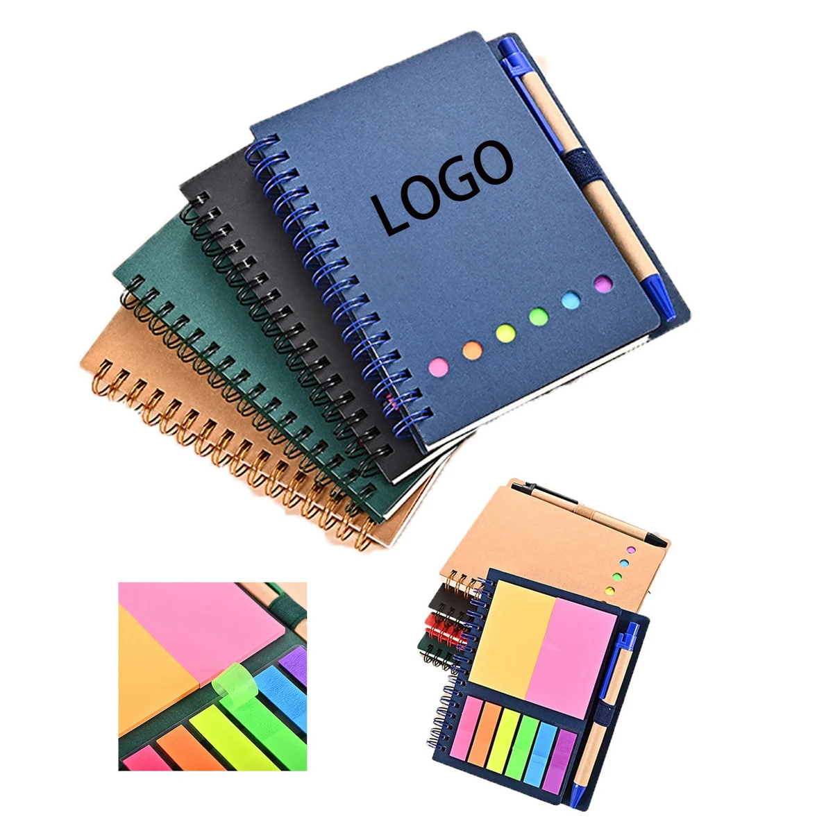 Creative Sticky Note Coil Kraft Paper Notebook 1