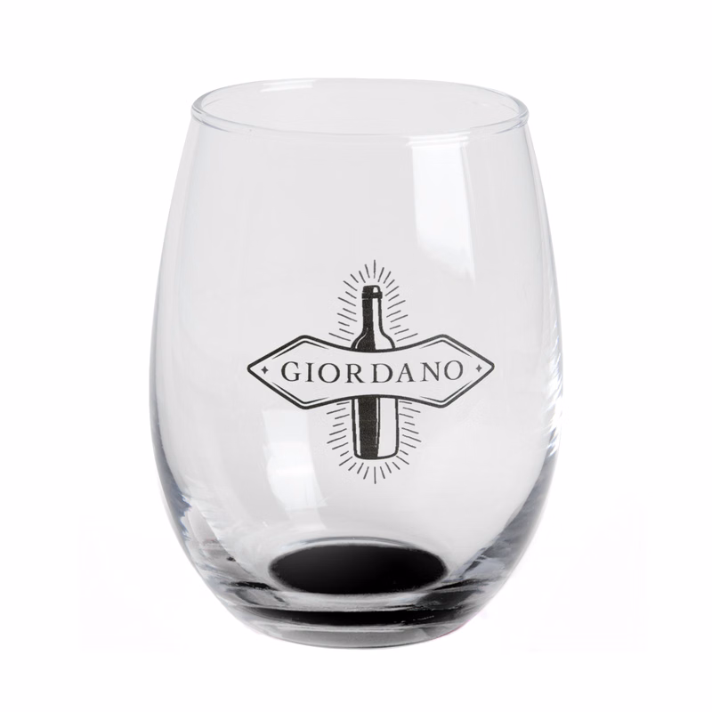9 oz. Tulip Stemless Wine Glass (2 Color Imprint)
