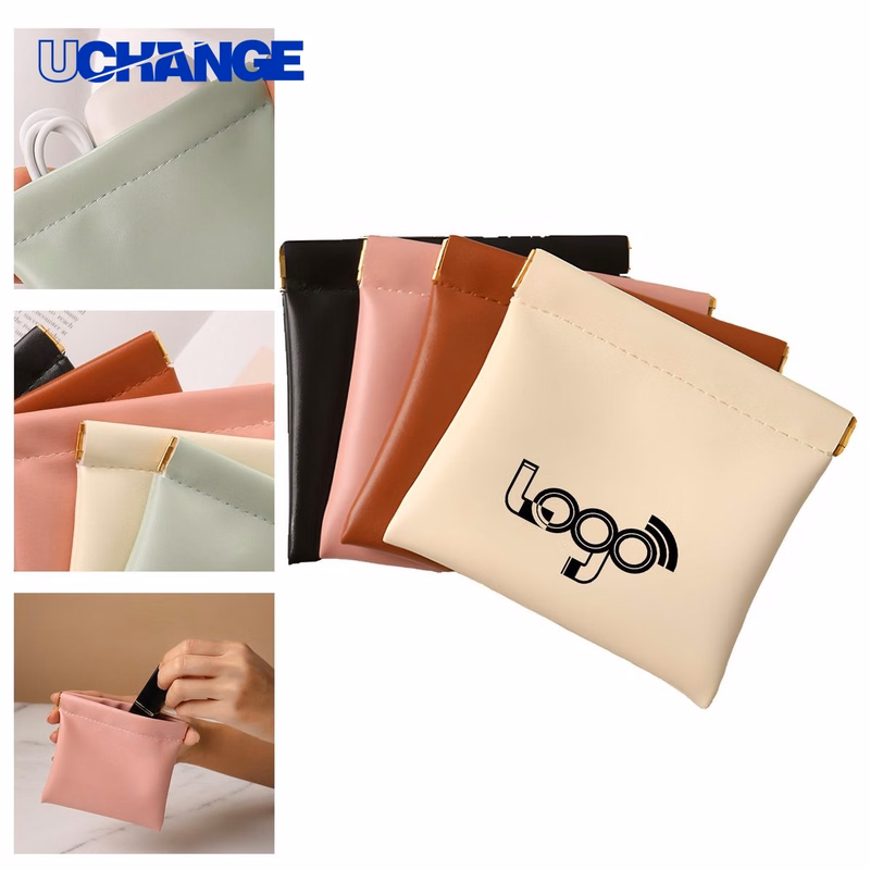 Minimalist PU Leather Accessory Pouch Organizer