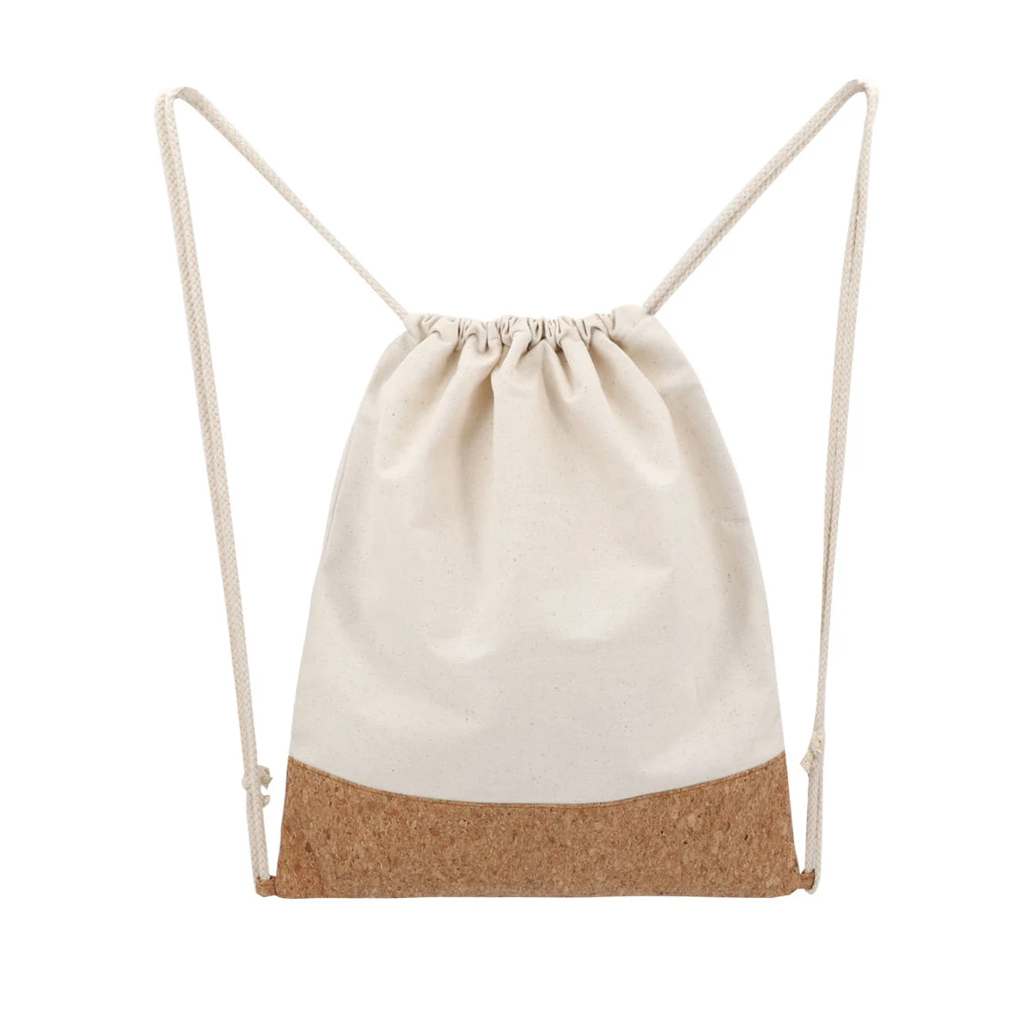 Cotton and Cork Drawstring Bag 1