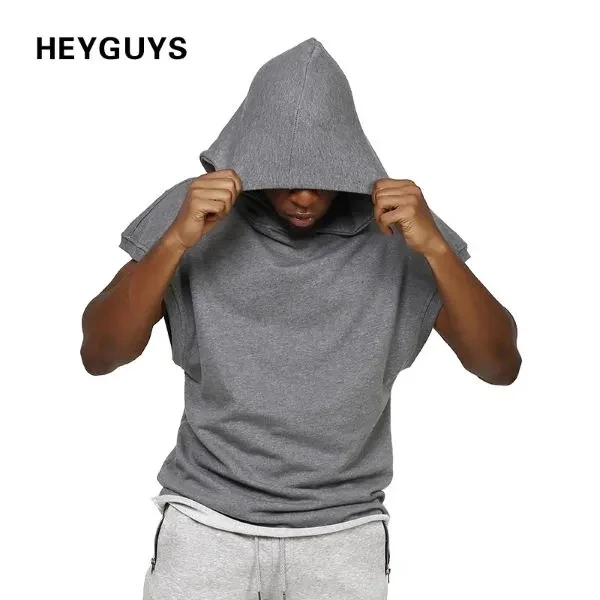 Men's Sleeveless Hoodie, custom hoodie or sweatshirt with logo imprint 1