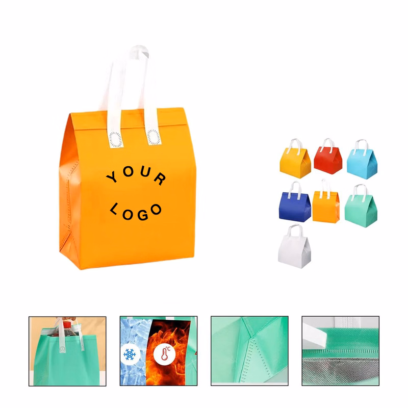 Portable Cooler Tote Bag with Hook and Loop Closure