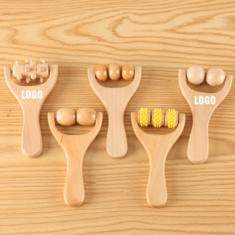 Wooden Massage Roller Tools/ Wood Massager Handheld Roller forBody Sculpting Tools