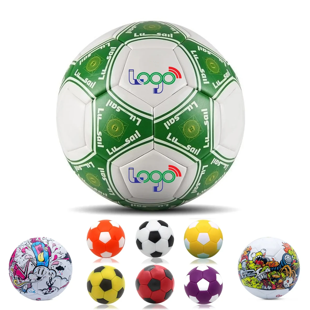 MOQ 20 PCS Full Color Soccer Balls Football Thermal Fit 1