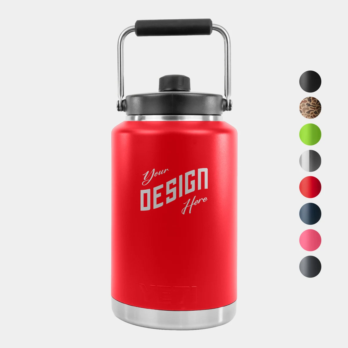 One Gallon YETI® Rambler Stainless Steel Insulated MagCap Water Jug, custom water bottle with logo imprint 1