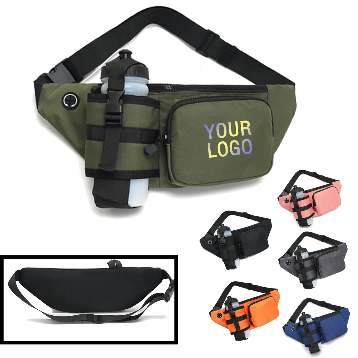 MOQ 20 PCS Waterproof Polyester Fitness Waist Bag 1