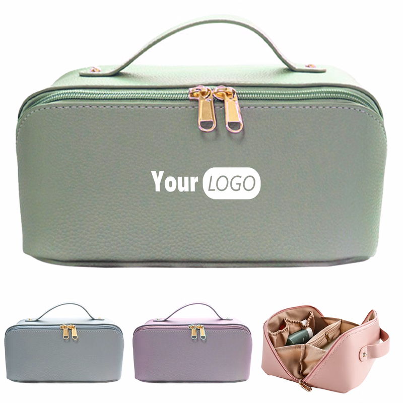 Polyurethane Compact Beauty Storage Bag With Customizable Logo
