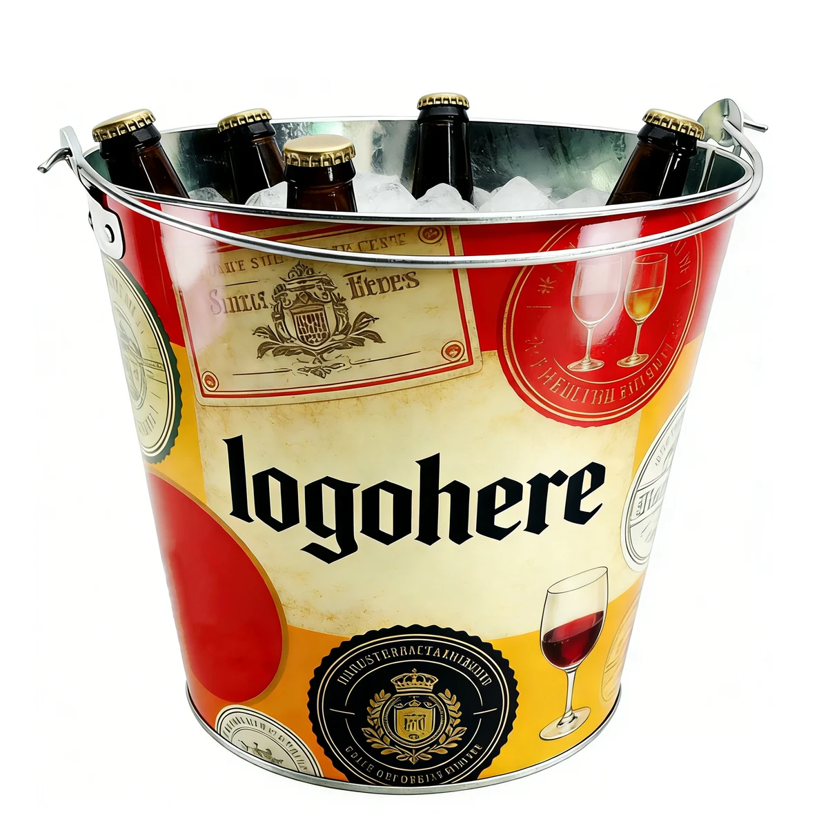 Large 5L Galvanized Steel Ice Bucket 1