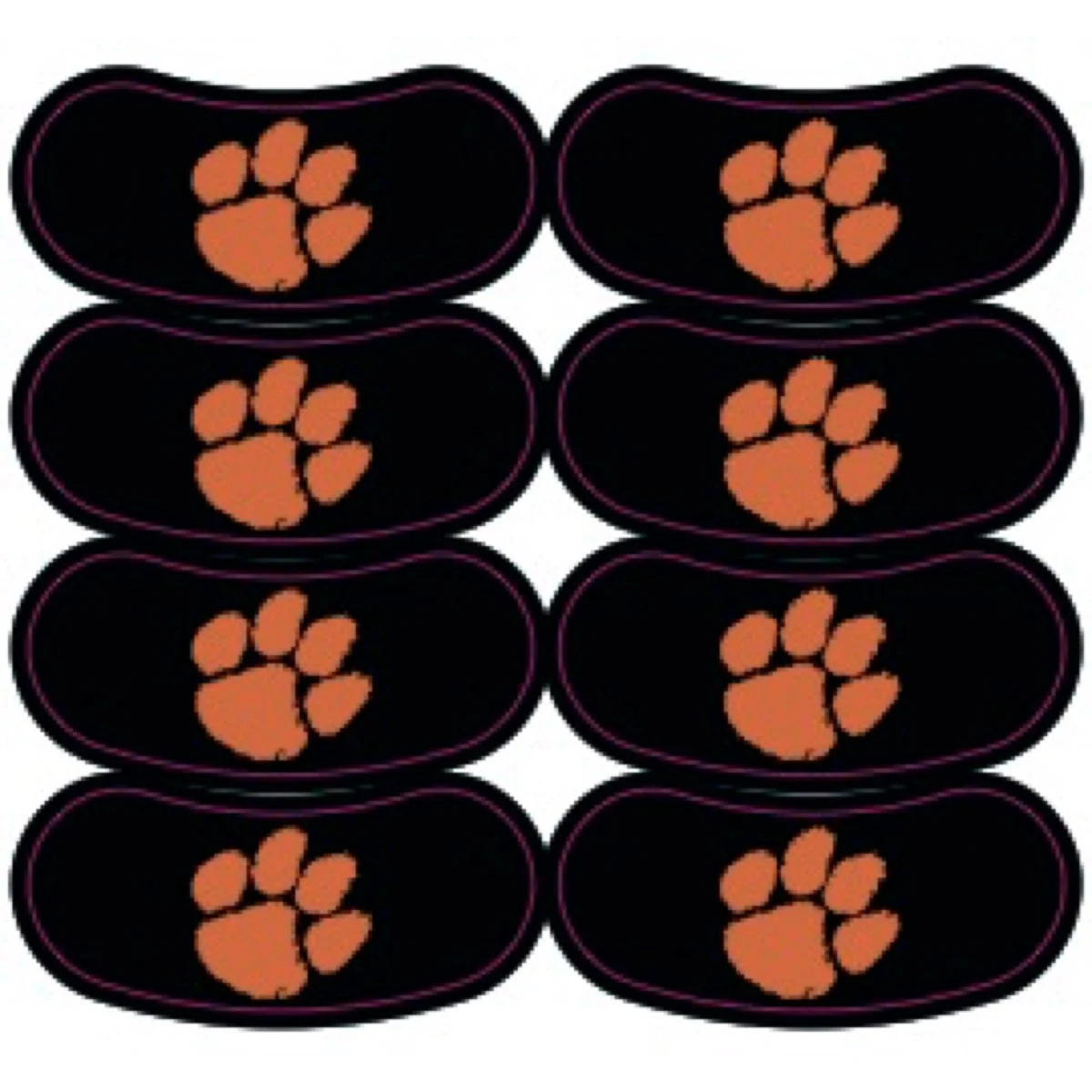 Eye Strips - 4 Pair Eye Black - Peel & Stick Tattoo Sheet 1