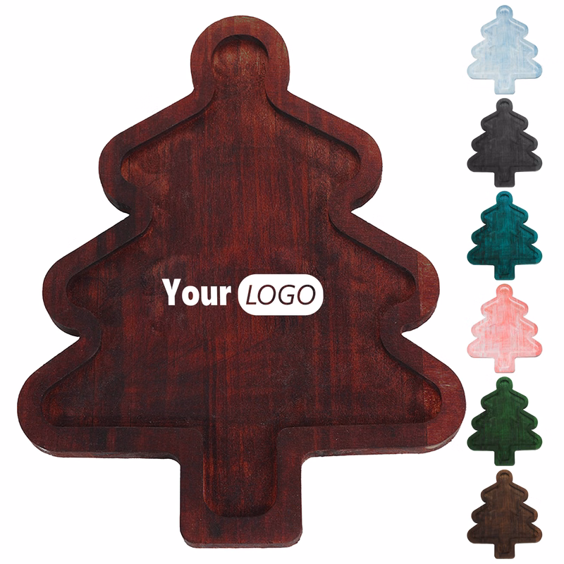 Wood Christmas Wooden Snack Tray ?C Celebrate With Style