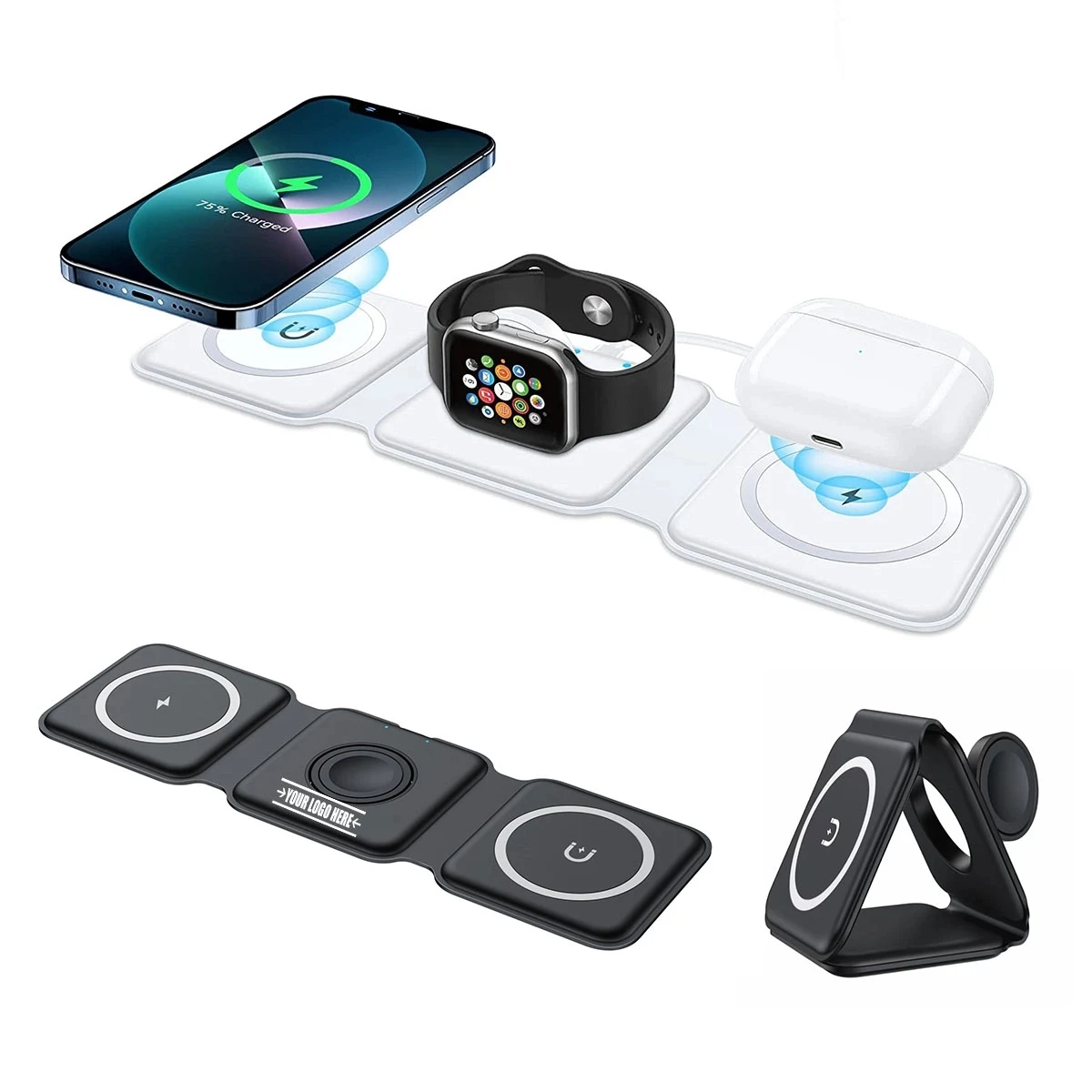 3 In 1 Magnetic Foldable Wireless Charger Station 1