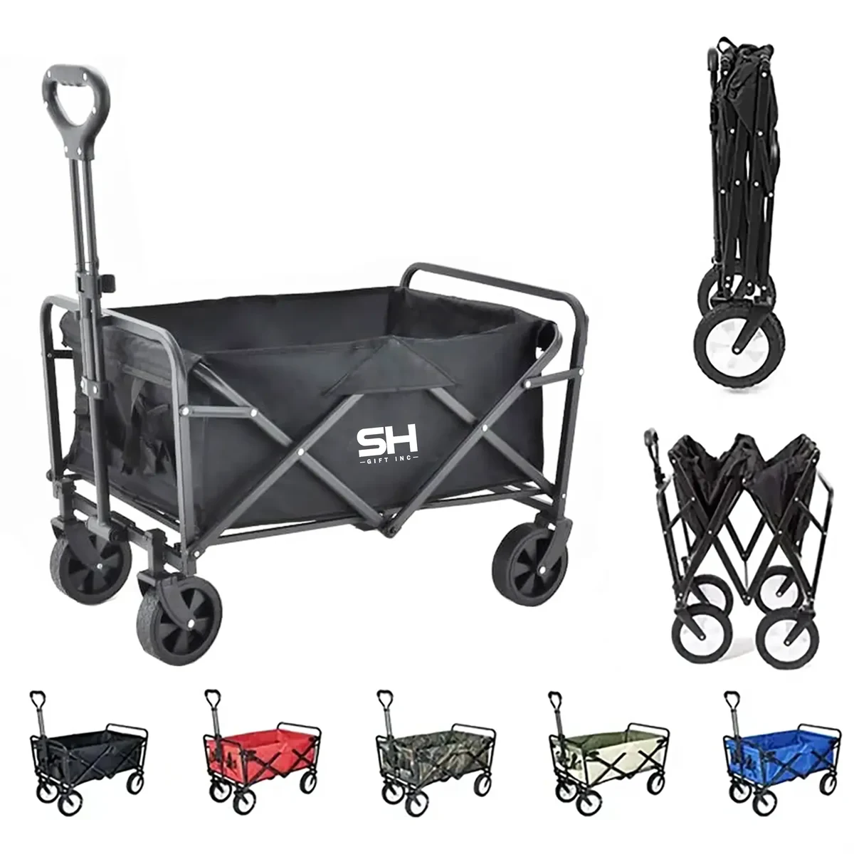 Beach Wagon Cart Heavy Duty with Wheels Foldable 1