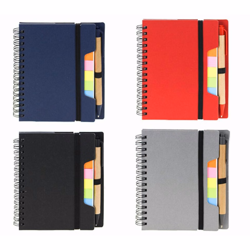 Spiral Notepad Notebook w/ Sticky Notes and Pen