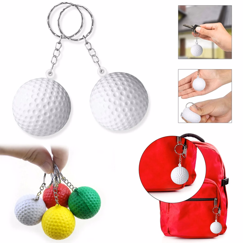 Golf Ball Stress Reliever Key Chain