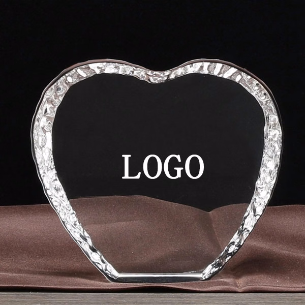 Heart shaped Iceberg Crystal Trophy