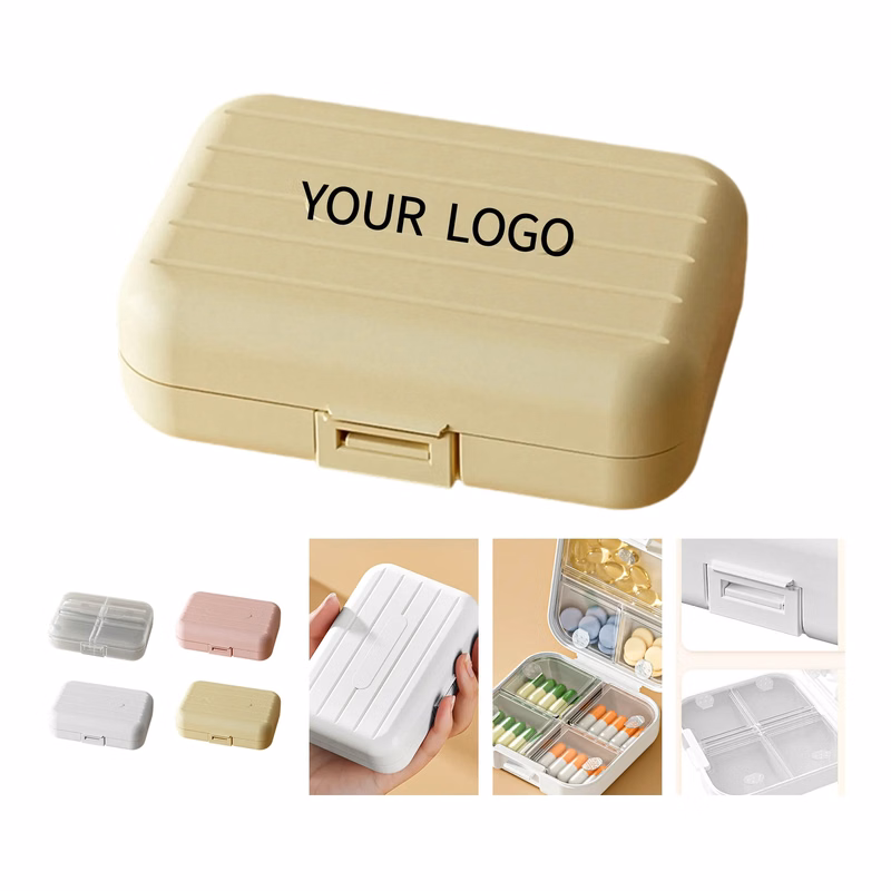 Transparent Weekly Pill Organizer Portable Design
