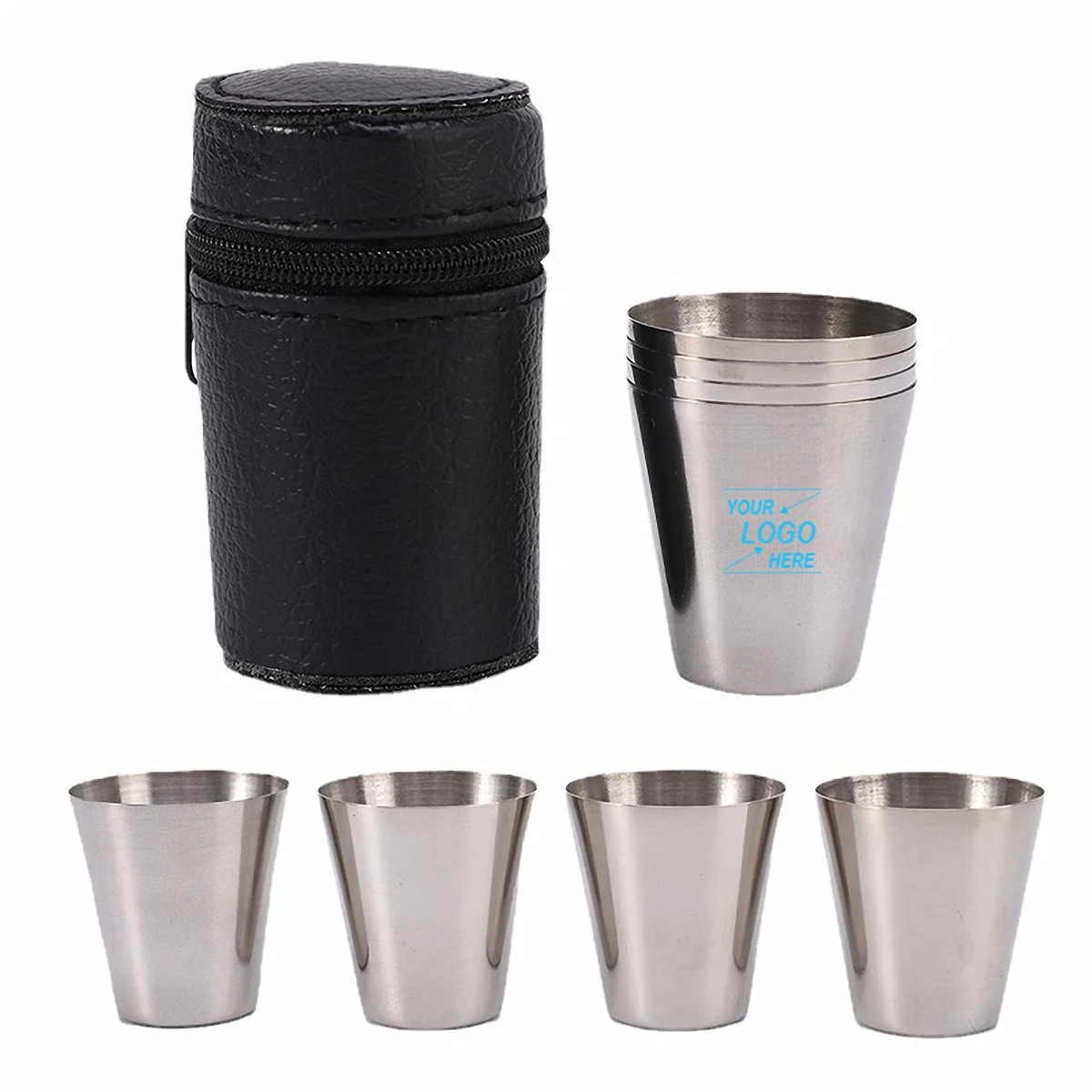 1oz Stainless Steel Shot Glass Set 1