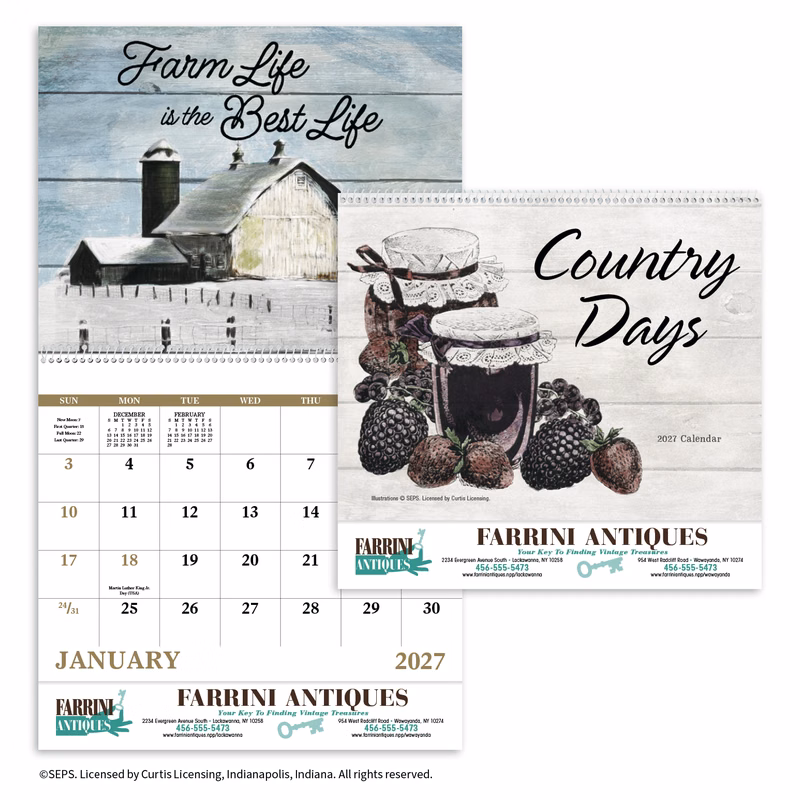 Good Value™ Country Days - Spiral Calendar