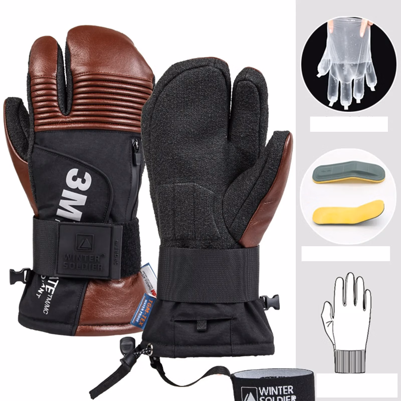 Kevlar Veneer Safety Ski Gloves